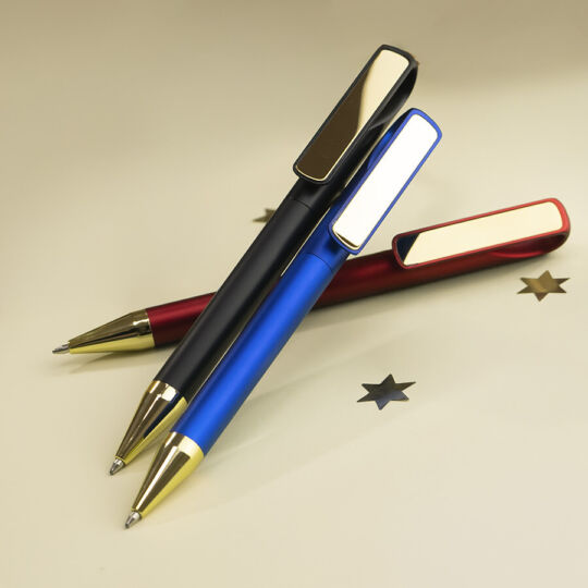 Ручка шариковая GLOSSY GOLD, красный, золотистый