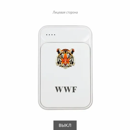 Внешний аккумулятор с подсветкой Старлайт PB (Starlight PB) 5000 mAh, белый